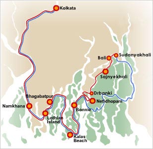 Sunderbans River Cruise Map