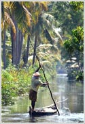 A fisherman in Alappuzha